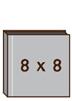 方形 8”x 8”無縫相簿 